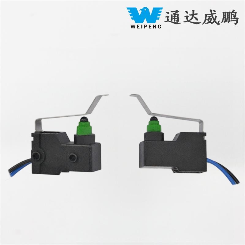 Микропревключвател със страничен изход с щифт за позициониране