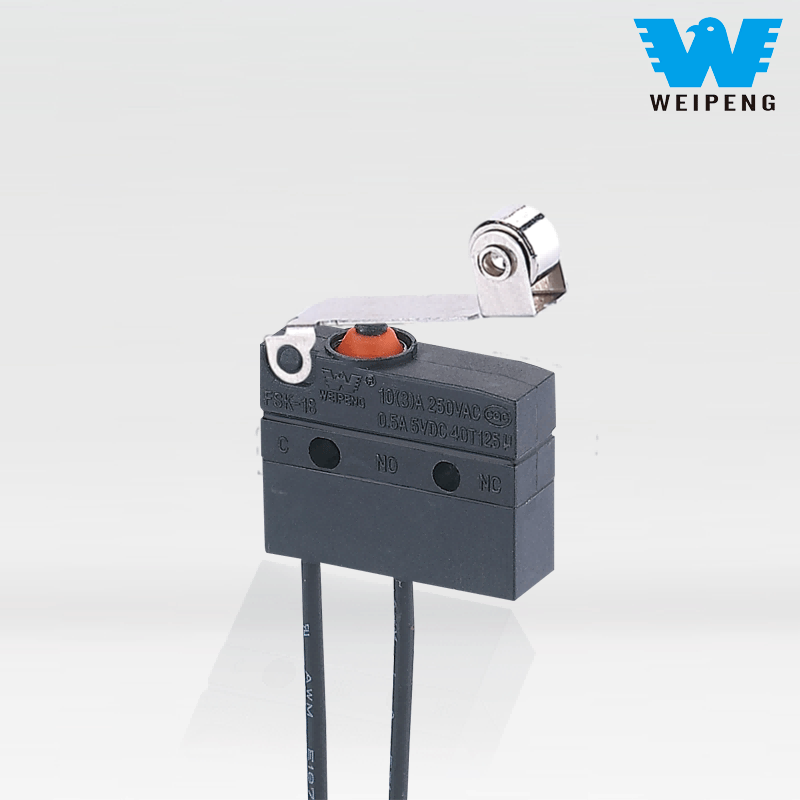 Водоустойчив микро превключвател с кабели и лостове