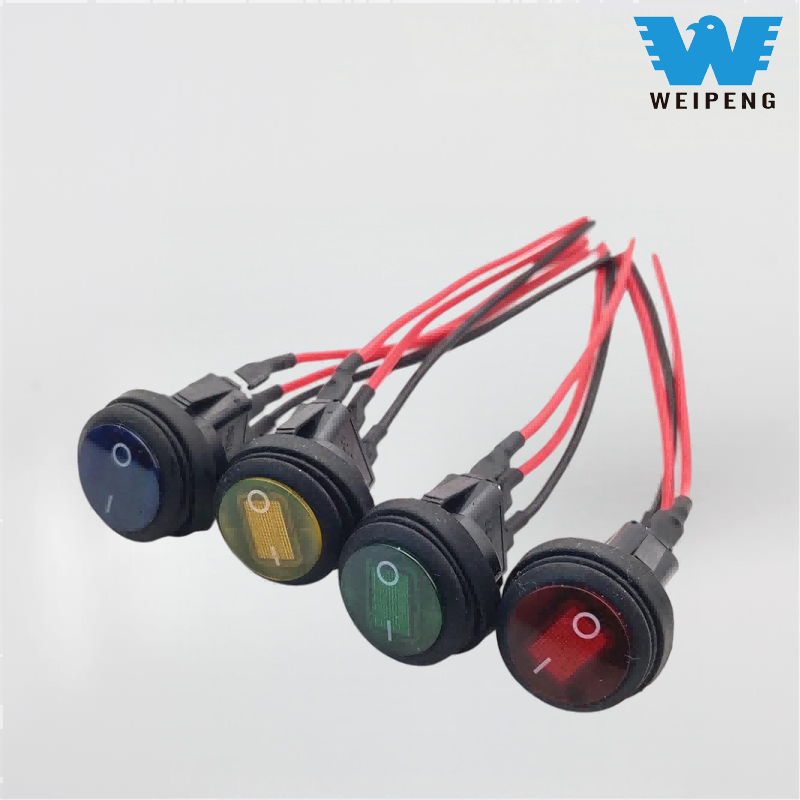 Weipeng кръгъл водоустойчив превключвател за лодка с кабел